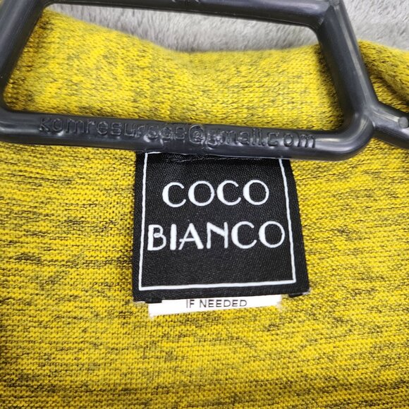 Women's Coco Bianco Yellow Asymmetrical Hem Tunic Top Cowl Neck Stretch Size L - Picture 5 of 10